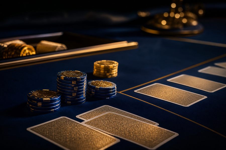 Krupiérka s kartami - baccarat live