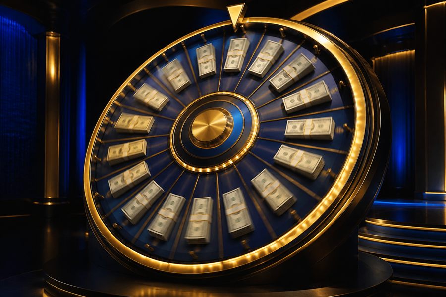 Krupiér u herního stolu - game show live